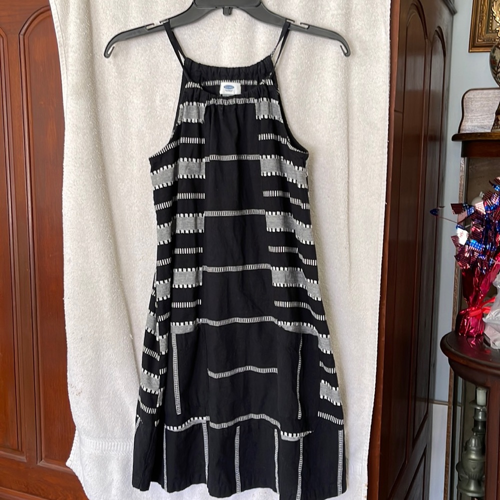 Old Navy Cute Black & White Halter Dress Size XSP